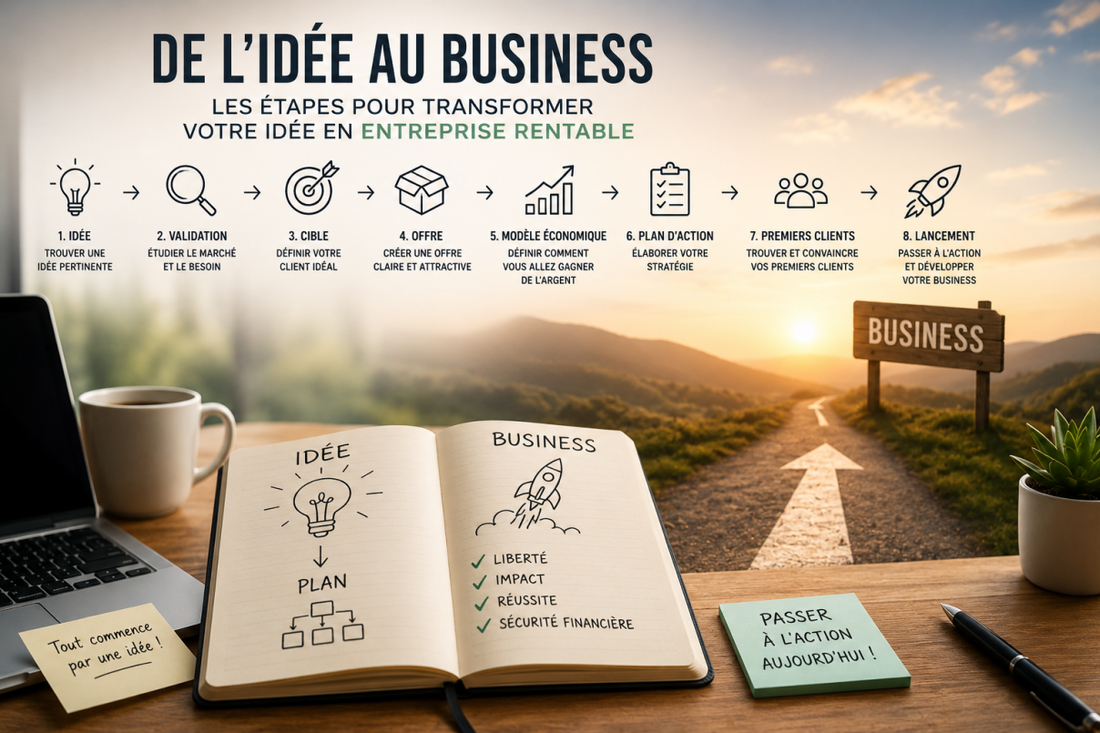 De l'idée au business en entreprenariat