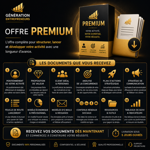 Offre Premium - Génération Entrepreneurs